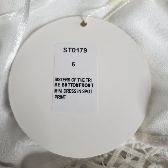 Sisters Of The Tribe Petite Button Front Mini Dress in Polka Dot - Picture 7 of 13